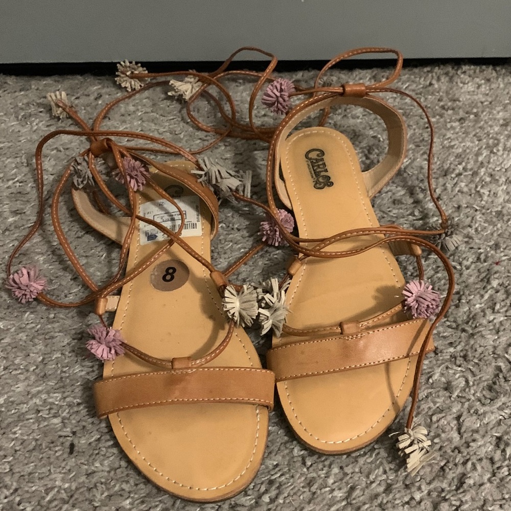 Puff Wrap around sandals
